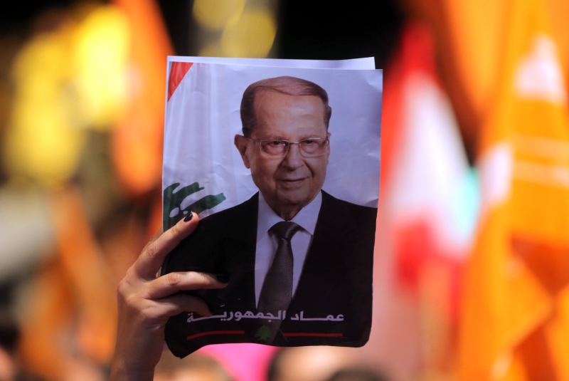 Libaneses celebraron la elección de Michel Aoun como presidente. / AFP