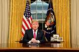 “Más seguros que nunca”: Trump defiende la construcción de muro en discurso nacional