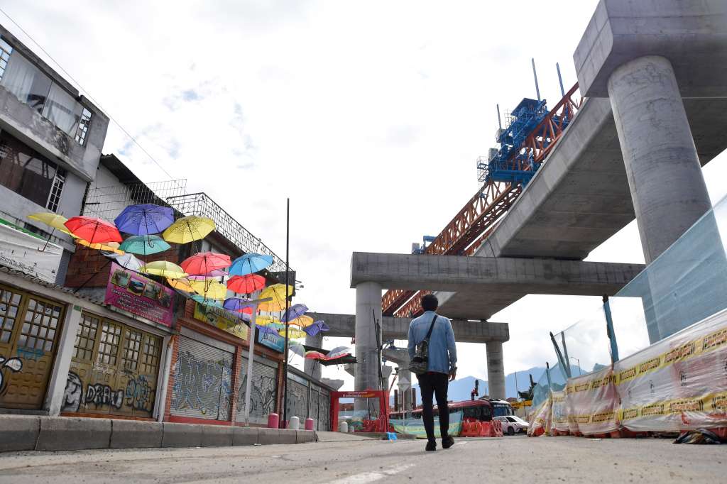 Obras del Metro de Bogotá en Santa Isabel.