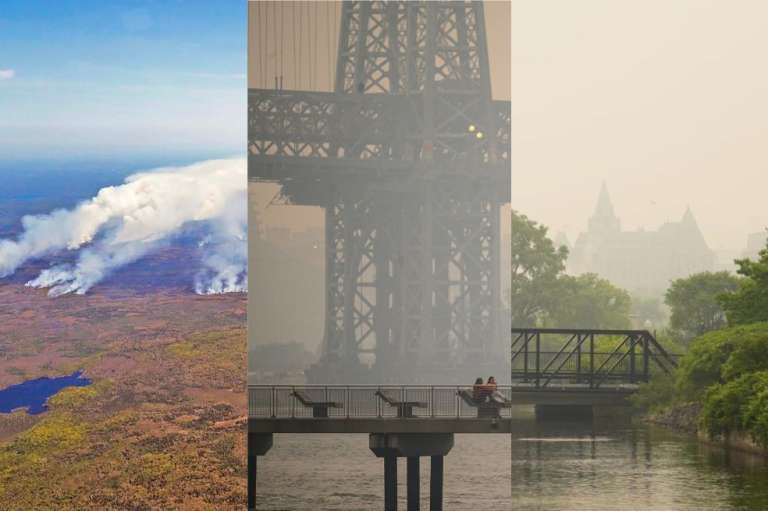La mayoría de incendios forestales están en Quebec.