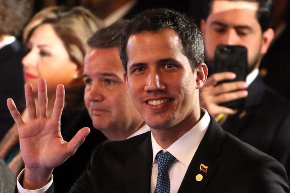 Juan Guaidó durante la cumbre del Grupo de Lima en Bogotá. / EFE