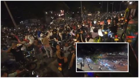 Caravana de motos convocada por creador de contenido se salió de control en Cali