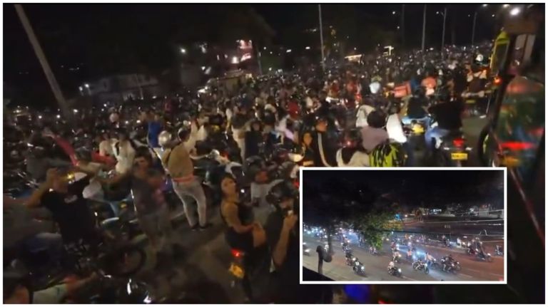 Caravana de motos convocada por creador de contenido se salió de control en Cali