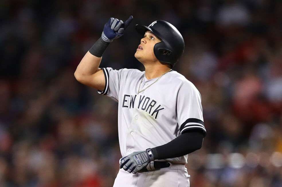 Urshela, este jueves en el partido entre Yankees y Tigres. / AFP
