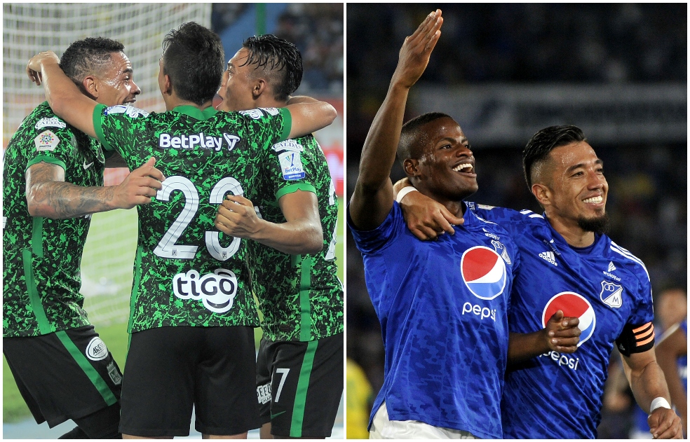 Nacional, primero con 28 puntos, y Millonarios, que tiene 22 unidades, comandan la Liga BetPlay.