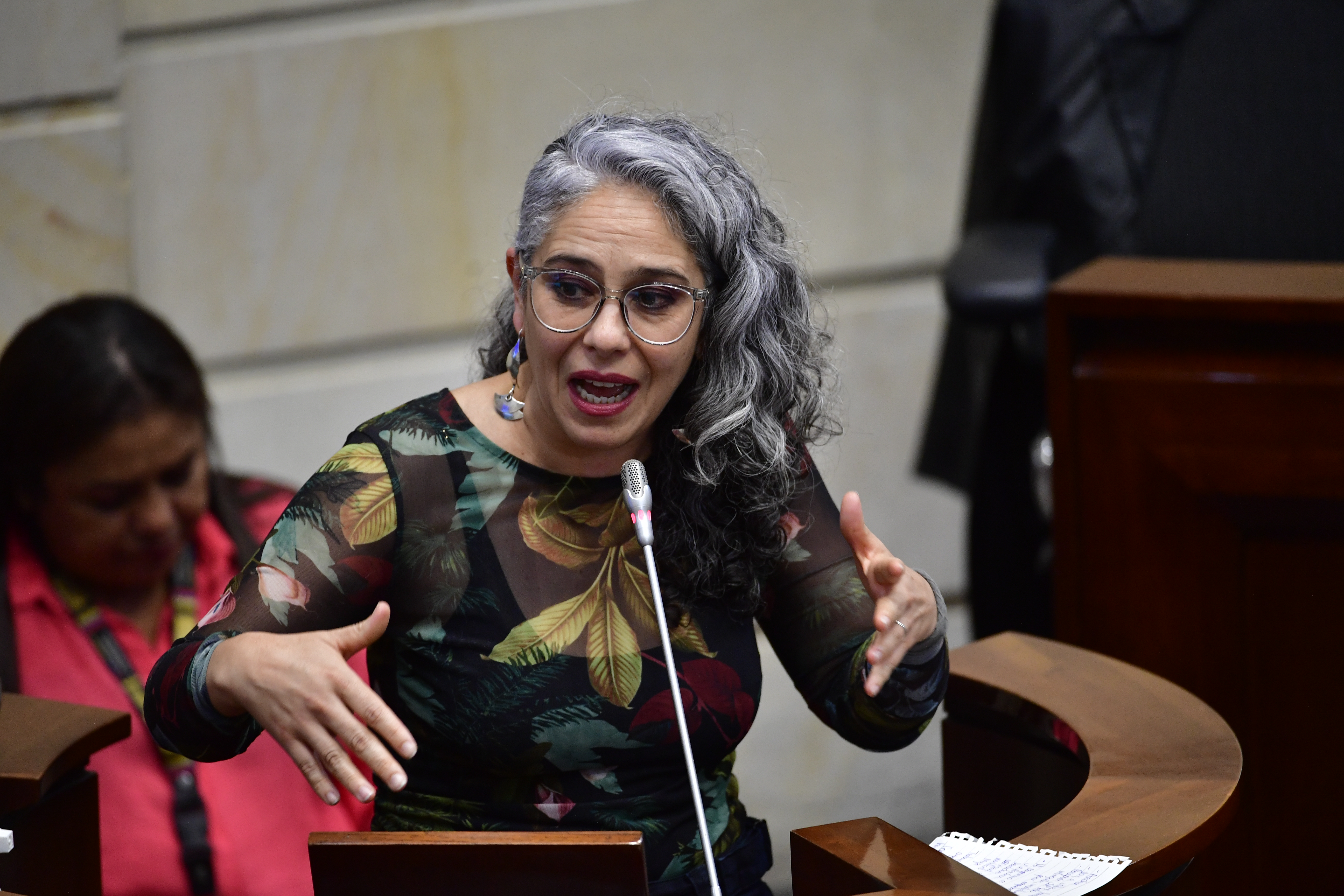 Senadora de la república durante la moción de censura a Iván Velásquez en el Congreso de la República