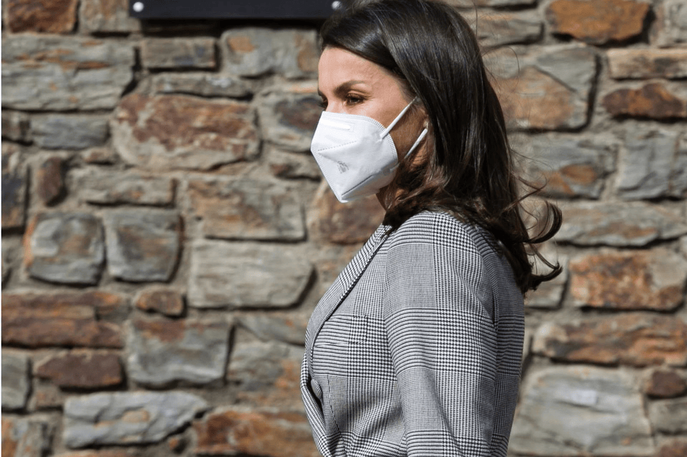 La Reina Letizia, esta mañana durante su visita a un colegio en Andorra