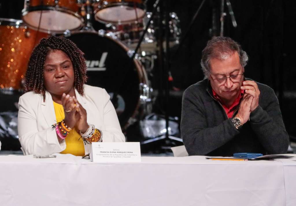 Vicepresidenta Francia Márquez y presidente Gustavo Petro.