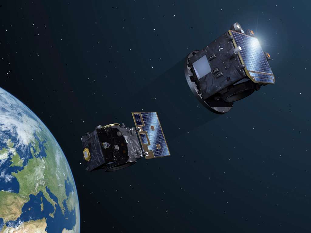 Las dos naves que componen la misión Proba- 3 de la Agencia Espacial Europea.