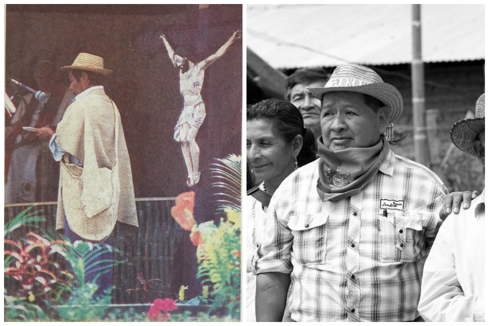 El líder indígena Guillermo Tenorio, quien fue dirigente de la Cric, fue quien se encargó de dar el discurso al papa Juan Pablo II, en Popayán. / El Espectador - Cric