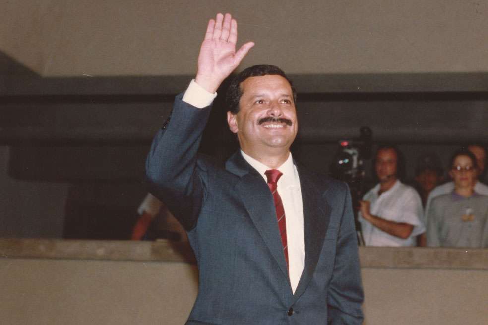Antonio Roldán Betancur el día que se posesionó como Gobernador de Antioquia. / Archivo particular
