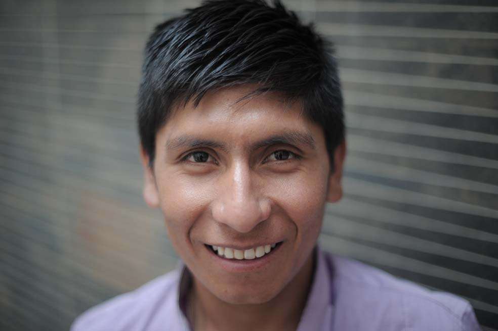 Con la voz tenue y expresión serena que lo caracterizan, el ciclista boyacense Nairo Quintana se unió a la campaña ‘Ser buena papa’ para apoyar a los campesinos del país. / David Campuzano - El Espectador