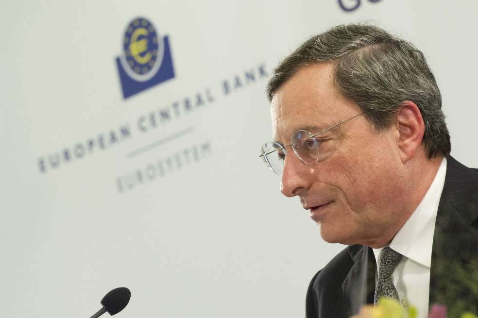 El presidente del BCE, Mario Draghi, es optimista con las medidas tomadas frente a la crisis por la Eurozona. / AFP