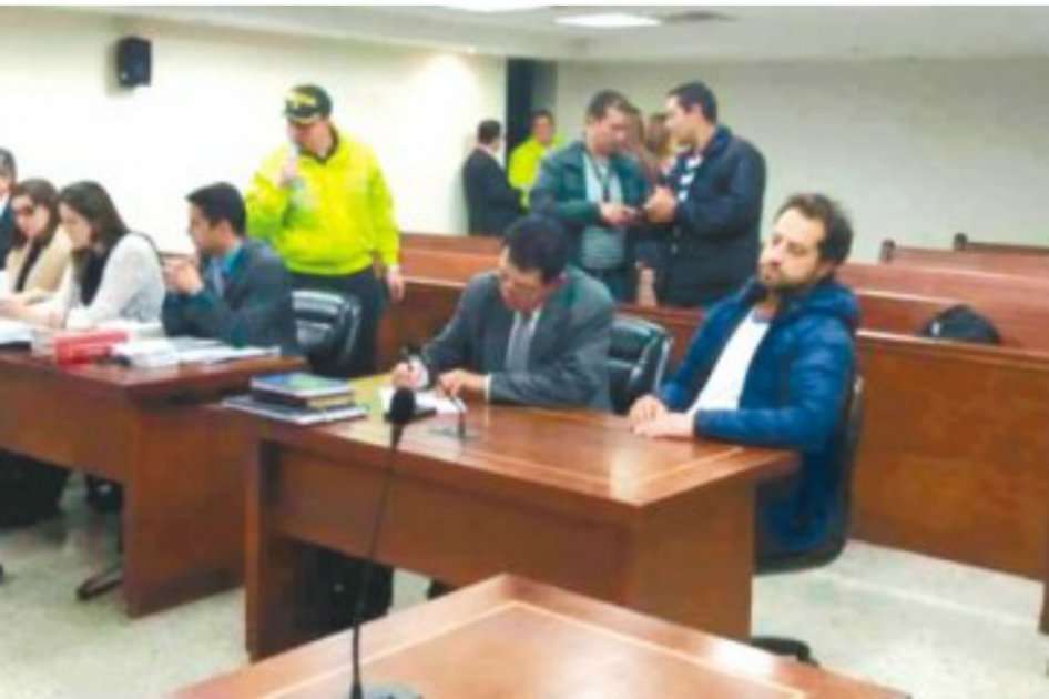 Rafael Uribe Noguera durante la audiencia en la que una juez lo envió a prisión. / Archivo particular