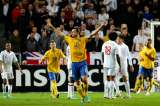 Con cuatro goles de Ibrahimovic, Suecia derrotó a Inglaterra