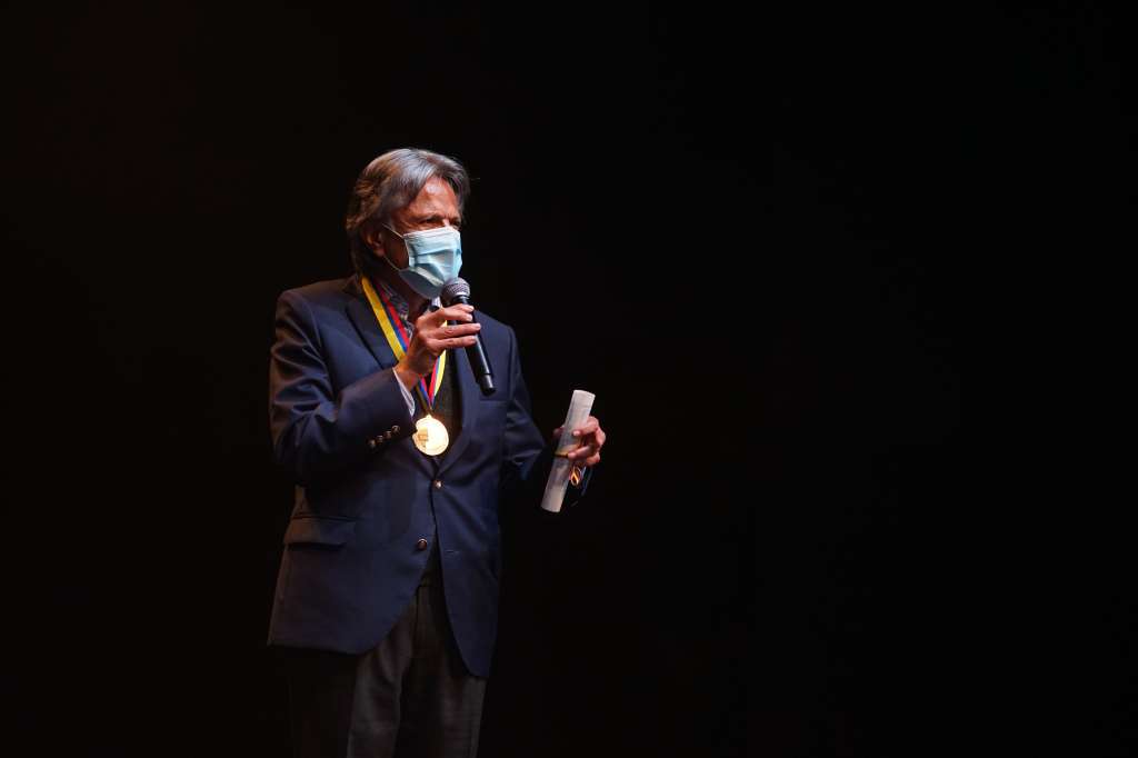Ramiro Osorio fue homenajeado con la Medalla al Mérito Cultural. / Ministerio de Cultura