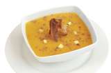Crema de auyama con jengibre y crocantes de arracacha