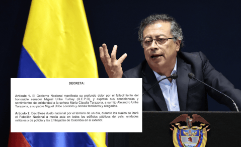 Petro decretó un día de duelo nacional y honores fúnebres por muerte de Miguel Uribe