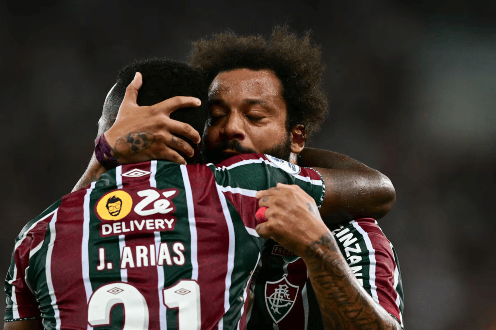 Jhon Arias y Marcelo, en Fluminense.