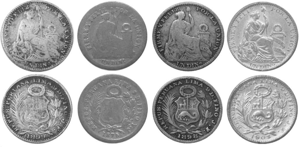 Fotografías y micrografías de monedas de un dinero seleccionadas en circulación. /Luis Ortega-San-Martín y equipo.