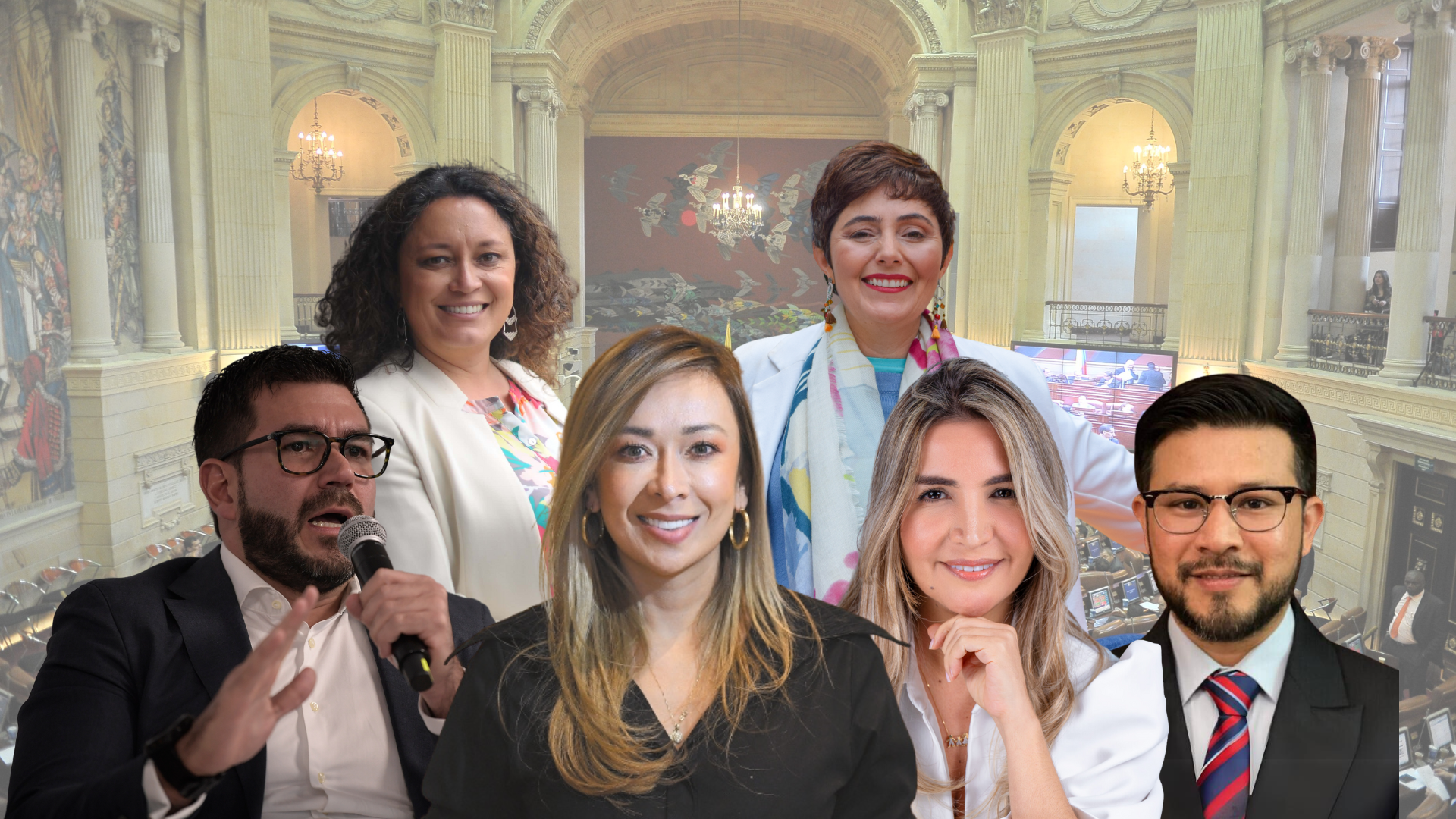 Juan Carlos Willis, Angélica Lozano, Katherine Miranda, Carolina Giraldo Botero, Nadia Blel y Jorge Andrés Cancimance. Todos estos congresistas han liderado proyectos con enfoque de género en el Congreso.