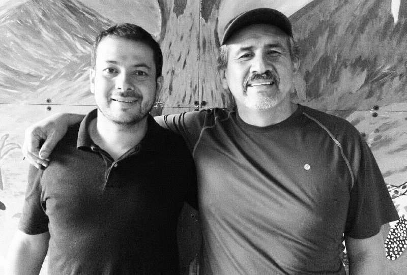 Ricardo y Miguel Fernández hoy trabajan juntos defendiendo los derechos del campesinado colombiano. / Archivo particular