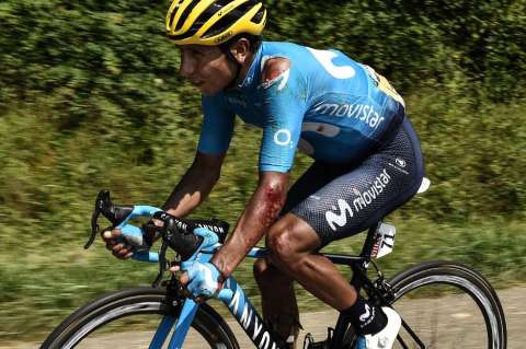Nairo, herido pero  con ganas de dar pelea