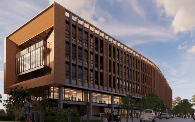 Render de la proyección de los nuevos edificios Multicampus Kennedy.
