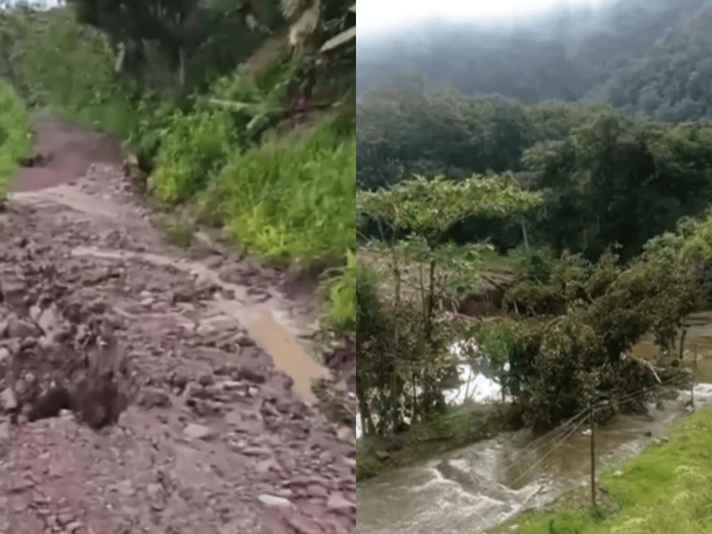 Las fuertes precipitaciones han provocado deslizamiento, afectaciones en vías y alertas; mantiene en alerta y emergencia a varios municipios del departamento.