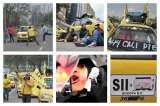 Así fue el caos en Bogotá por cuenta de las protestas de taxistas