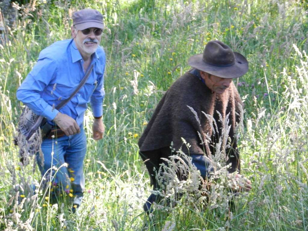 Pierre Raymond con Don Luis Carvajal, campesino, constructor de molinos y herrero. Socotá 2017.