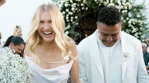 Ronaldo se casó con Celina Locks y suma su cuarto matrimonio