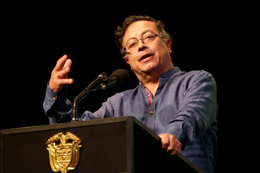 CTG011. CARTAGENA (COLOMBIA), 12/08/2022.- El presidente de Colombia, Gustavo Petro, habla durante la clausura hoy, del 7º Congreso Empresarial Colombiano de la Asociación Nacional de Industriales (ANDI) en Cartagena (Colombia). EFE/ Ricardo Maldonado Rozo