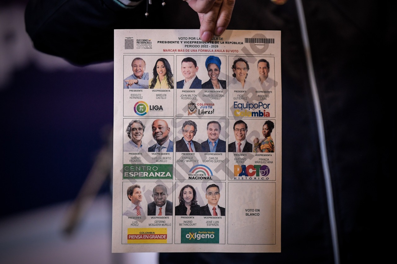 Así es el tarjetón para la primera vuelta de las presidenciales
