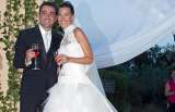 El jugador del Barcelona F.C Xavi Hernández se casó con su novia Nuria Cunillera