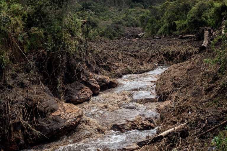Organismos de socorro trabajan este 14 de noviembre en la zona de Arboreto, en La Calera, para tratar de encontrar a una persona reportada como desaparecida.