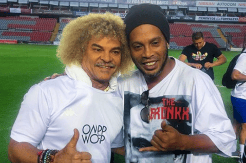 El encuentro por una buena causa entre Ronaldinho y Valderrama
