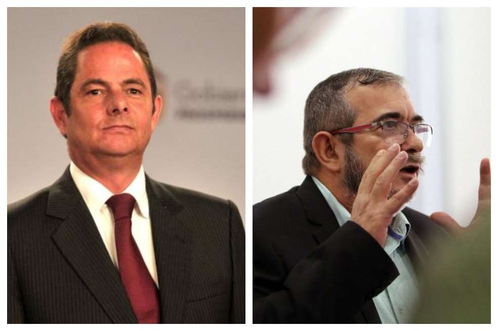 Sale ls foto de Germán Vargas Lleras y Rodrigo Londoño o "Timochenko".