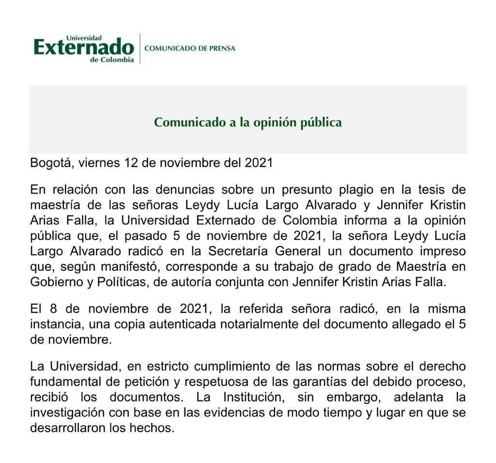 Comunicado Externado