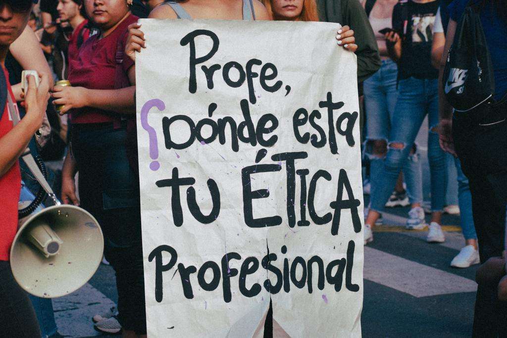 Protesta contra el acoso sexual en la Universidad de Antioquia. 2022/10/24