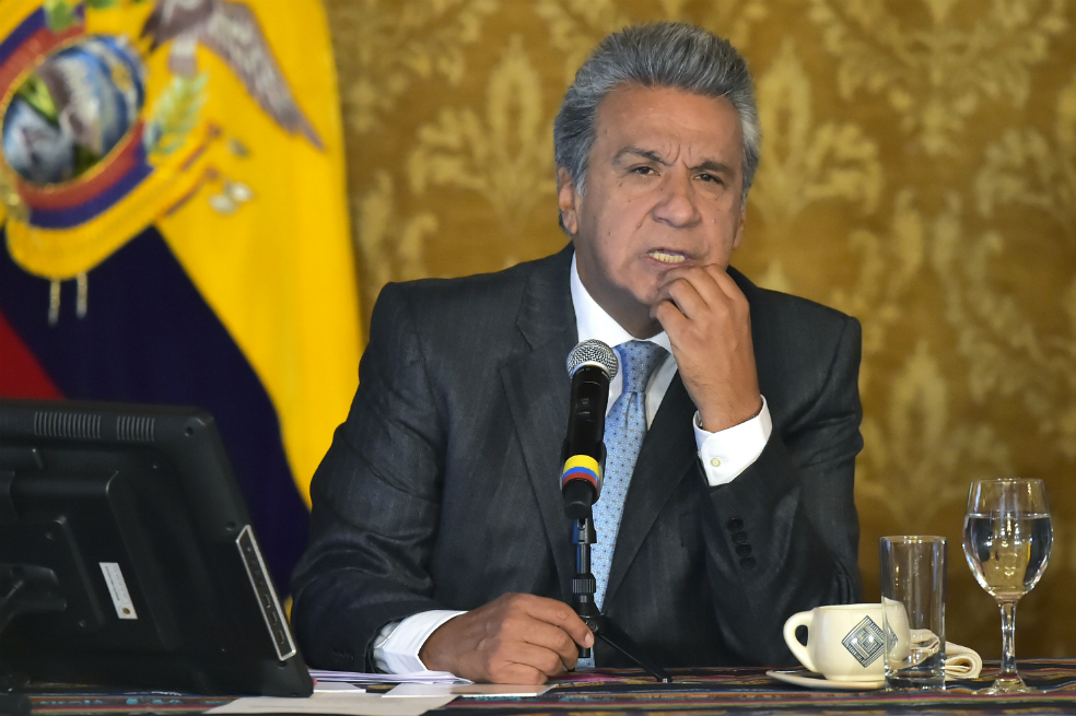 El presidente Lenín Moreno regresará a Ecuador a hacerse cargo de la situación de los periodistas secuestrados. / AFP