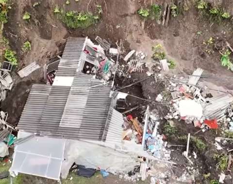 Deslizamiento de tierra cayó sobre una vivienda y dejó dos muertos en San Pablo, Nariño