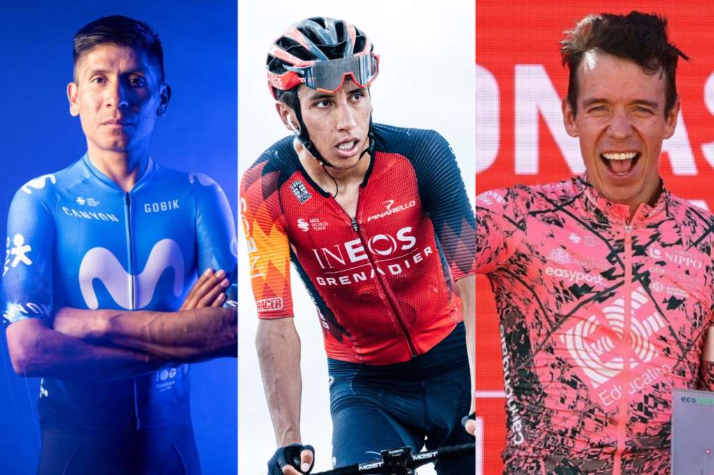 Nairo Quintana, Egan Bernal y Rigoberto Urán, las caras protagonistas del Tour Colombia 2.1 2024