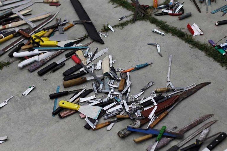 El abecé de la prohibición de portar armas blancas