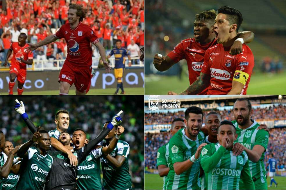 Medellín vs. Nacional y Cali vs. América, se juegan este sábado.