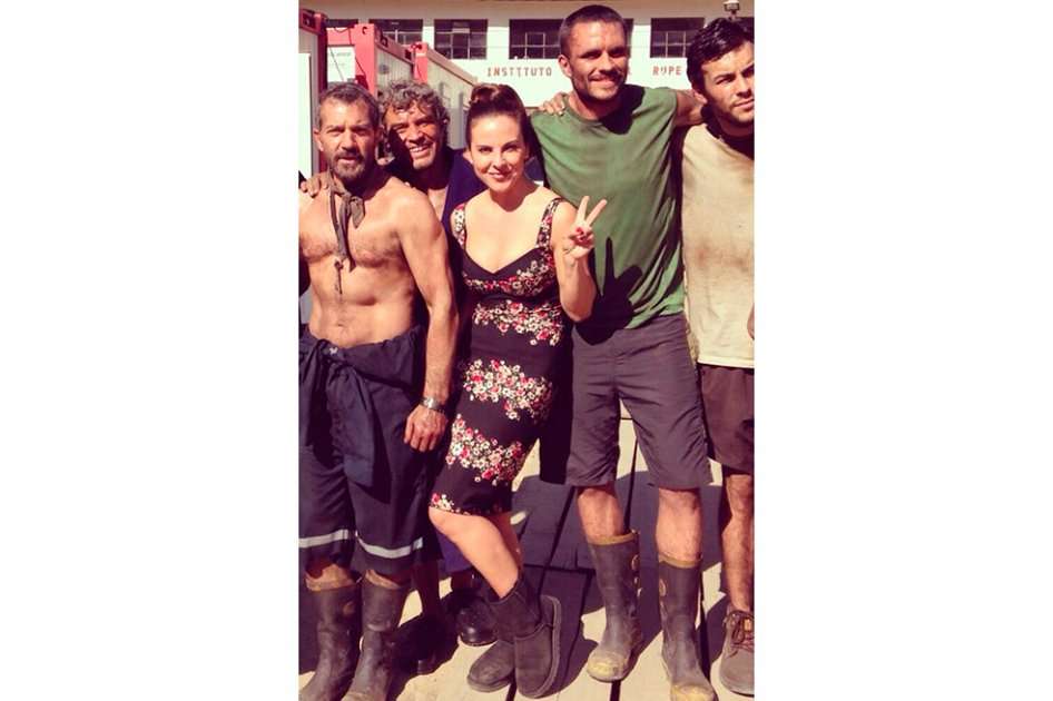 Los actores de 'Los 33' durante el rodaje de la cinta. / Instagram