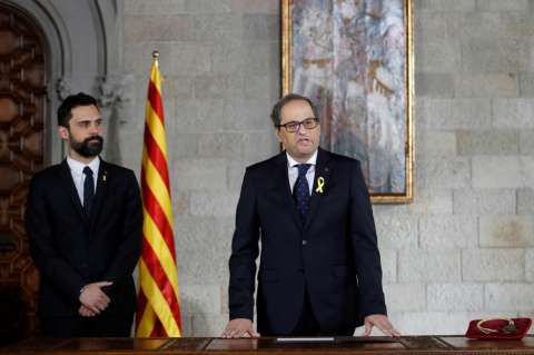 Quim Torra se posesiona como presidente de Cataluña sin la aprobación del gobierno