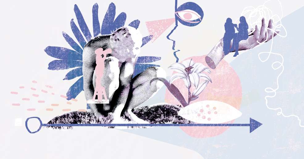 Ilustración basada en los efectos de la conversación para el pensamiento y el relacionamiento humano.