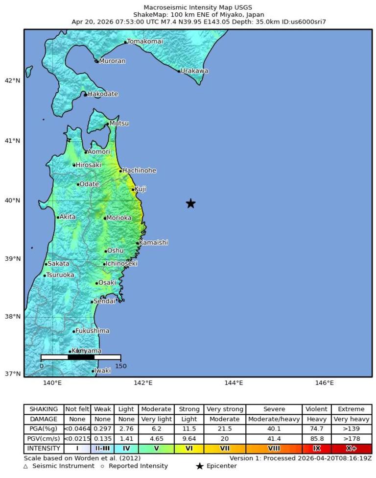 Alarmas encendidas en Japón: terremoto de 7,5 enciende las alertas de tsunami