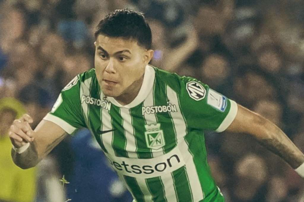 Nicolás Rodríguez, con la camiseta de Atléticco Nacional.